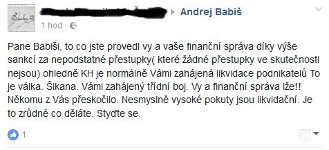 Vzkaz A. Babišovi