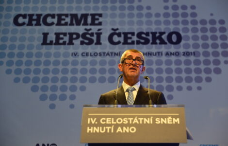 Předseda hnutí ANO Andrej Babiš vystoupil s projevem na celostátním sněmu ANO