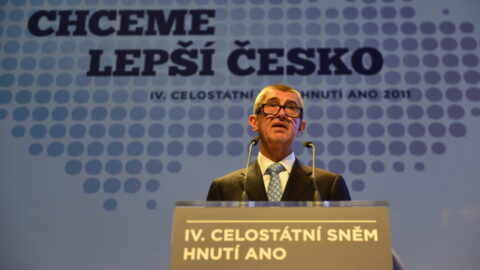 Předseda hnutí ANO Andrej Babiš vystoupil s projevem na celostátním sněmu ANO