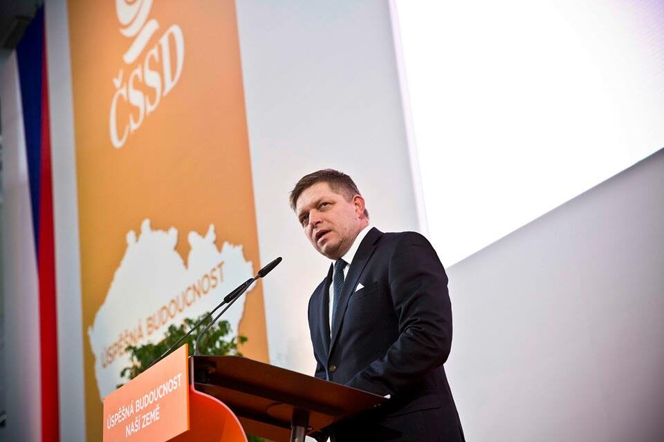 Robert Fico na sjezdu ČSSD