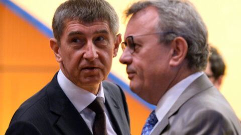 Ministr financí Andrej Babiš a prezident Hospodářské komory Vladimír Dlouhý 