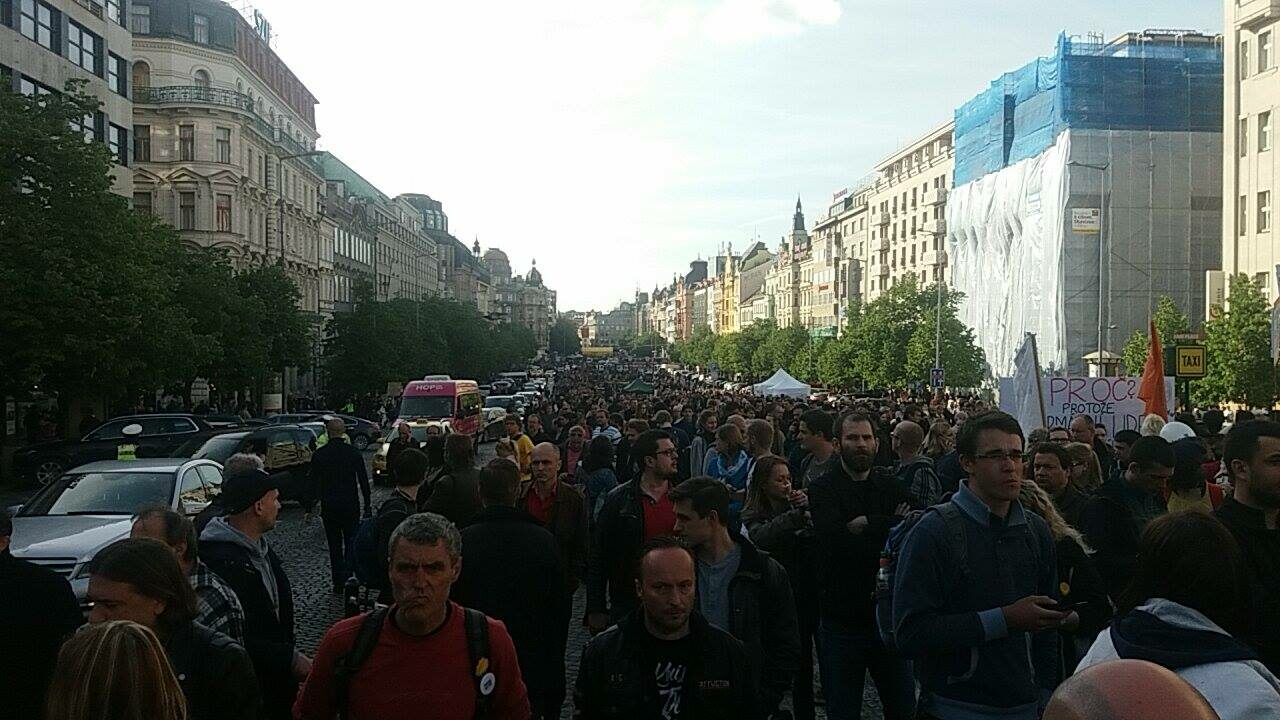 Demonstrace na Václavském náměstí