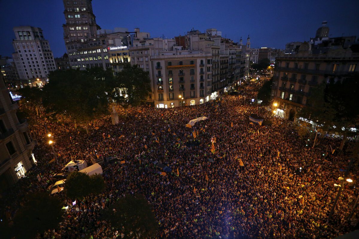 Demonstrace v Barceloně