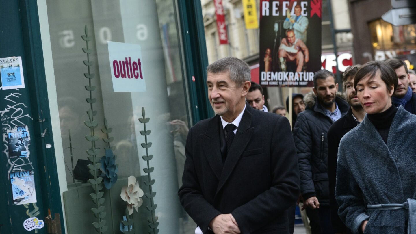 Andrej Babiš na Národní třídě