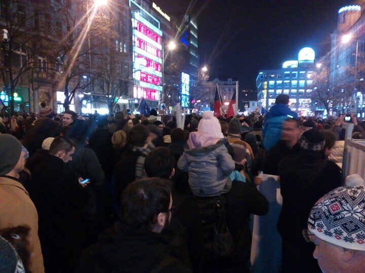 Demonstrace na Václavském náměstí