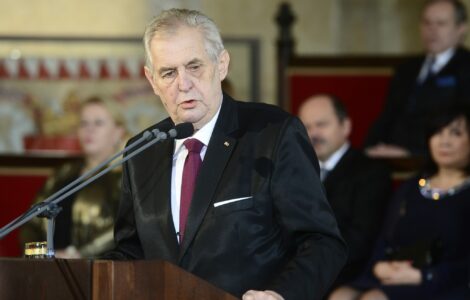 Miloš Zeman při inauguračním projevu