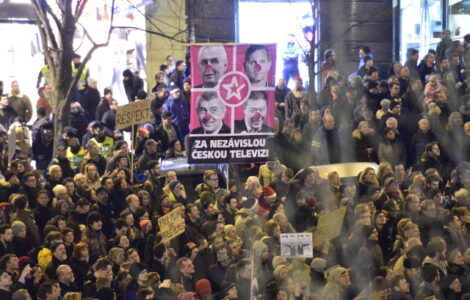 Demonstrace za svobodu médií. Ilustrační foto.