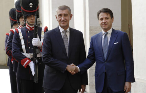 Český premiér Andrej Babiš a jeho italský protějšek Giuseppe Conte 