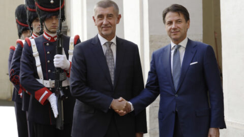 Český premiér Andrej Babiš a jeho italský protějšek Giuseppe Conte 