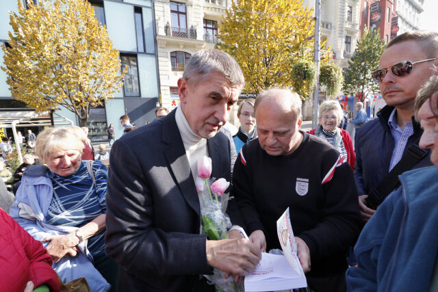 Andrej Babiš ve volební kampani 