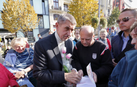 Andrej Babiš ve volební kampani 