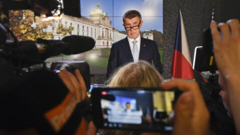 Tisková konference premiéra Babiše
