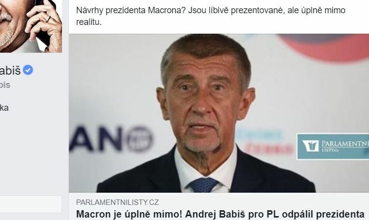 FB profil Andreje Babiše