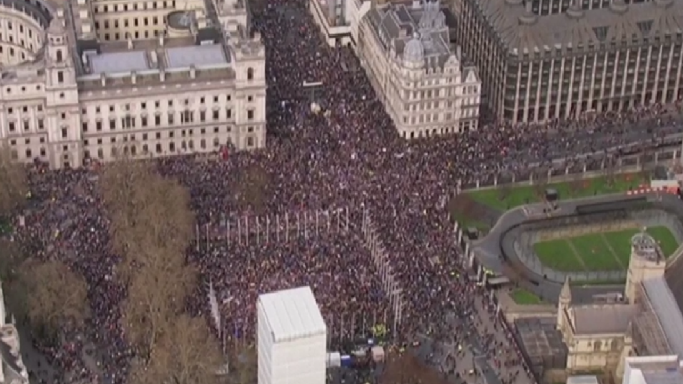 Demonstrace proti brexitu v Londýně.