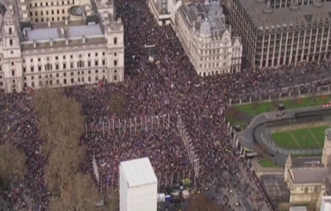 Demonstrace proti brexitu v Londýně.