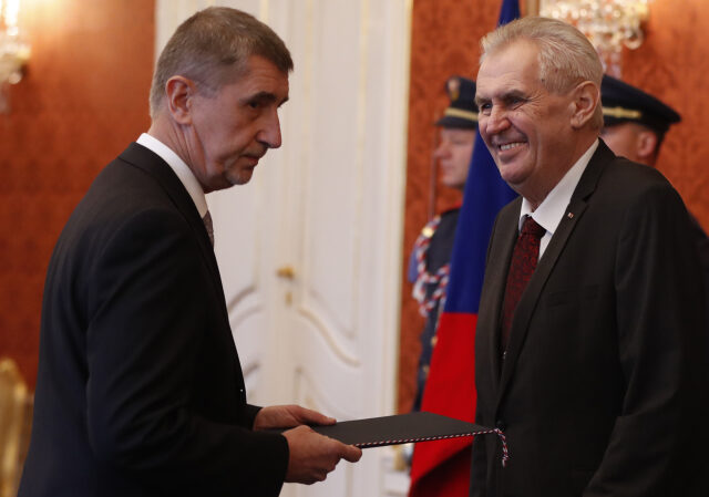 Premiér Andrej Babiš a prezident Miloš Zeman