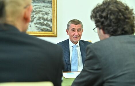 Babiš na setkání s ekologickým aktivistou Janem Rovenským