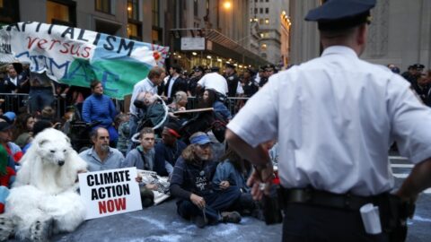 Demonstrace hnutí Occupy Wall Street v New Yorku (2014)