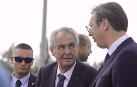 Prezident Miloš Zeman se srbským prezidentem Aleksandarem Vučićem  září 2019