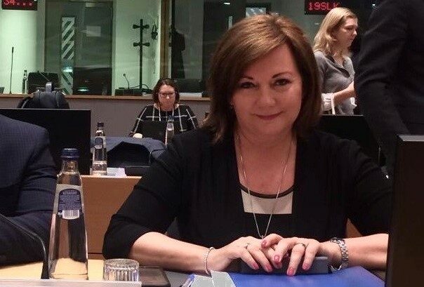 Ministryně financí Alena Schillerová (ANO) na Radě ECOFIN v Bruselu