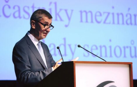 Premiér Andrej Babiš (ANO) na Mezinárodní konferencí Rady seniorů ČR