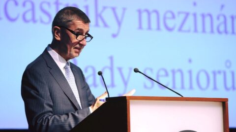 Premiér Andrej Babiš (ANO) na Mezinárodní konferencí Rady seniorů ČR