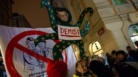 Demonstrace proti Andreji Babišovi