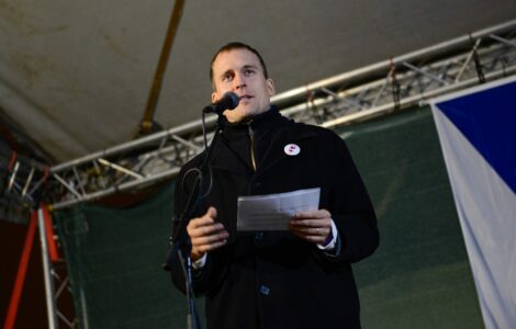 Demonstrace proti Andreji Babišovi - Jan Čižinský