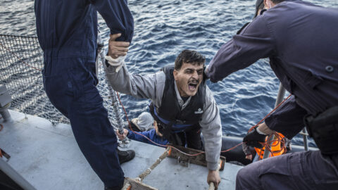 Ilustrační foto, uprchlíci u ostrova Lesbos