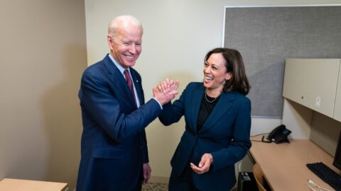 Joe Biden a budoucí viceprezidentka Kamala Harrisová