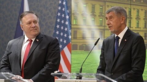 Americký ministr zahraničí Mike Pompeo a premiér Andrej Babiš 