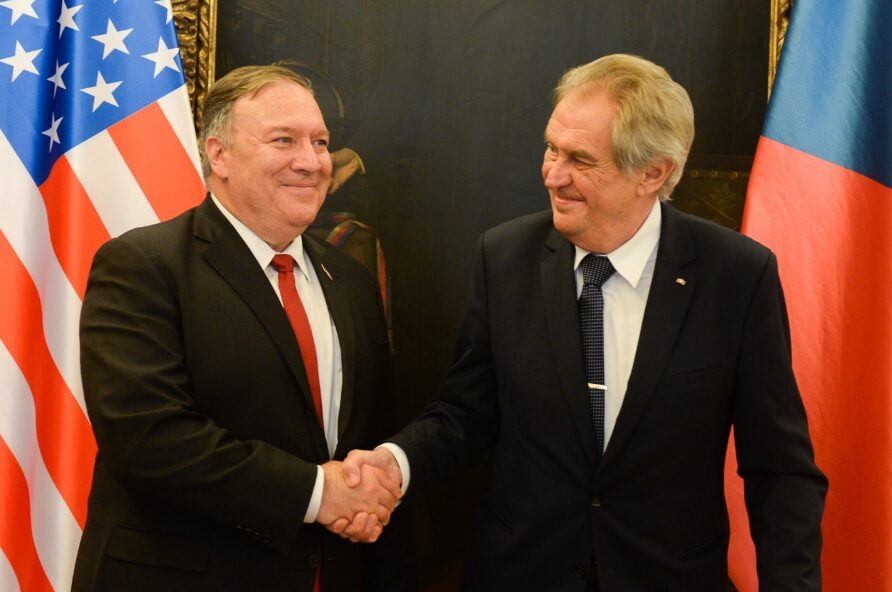 Mike Pompeo a Miloš Zeman 