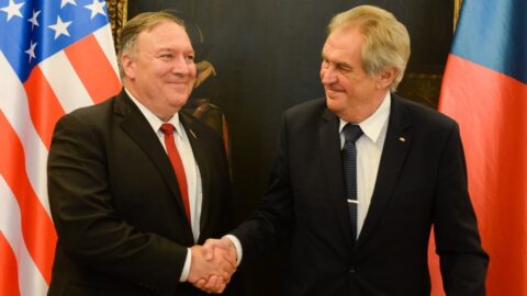 Mike Pompeo a Miloš Zeman 