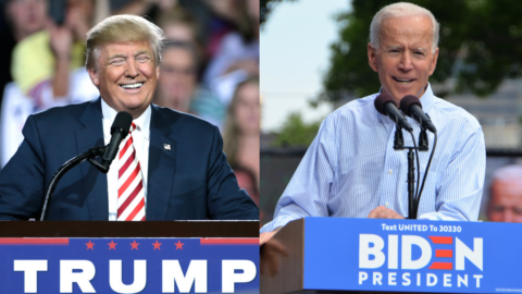 Donald Trump a Joe Biden 