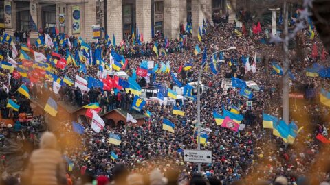 Euromajdan v Kyjevě byl výrazem evropských aspirací Ukrajinců (2013/2014)