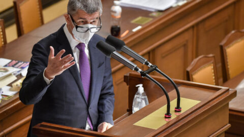 Andrej Babiš (ANO) při jednání poslanecké sněmovny