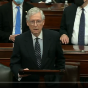 "Budu hlasovat s respektem k rozhodnutí voličů." Republikánský senátor Mitch McConnell