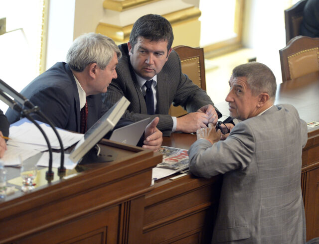 Vojtěch Filip, Jan Hamáček a Andrej Babiš