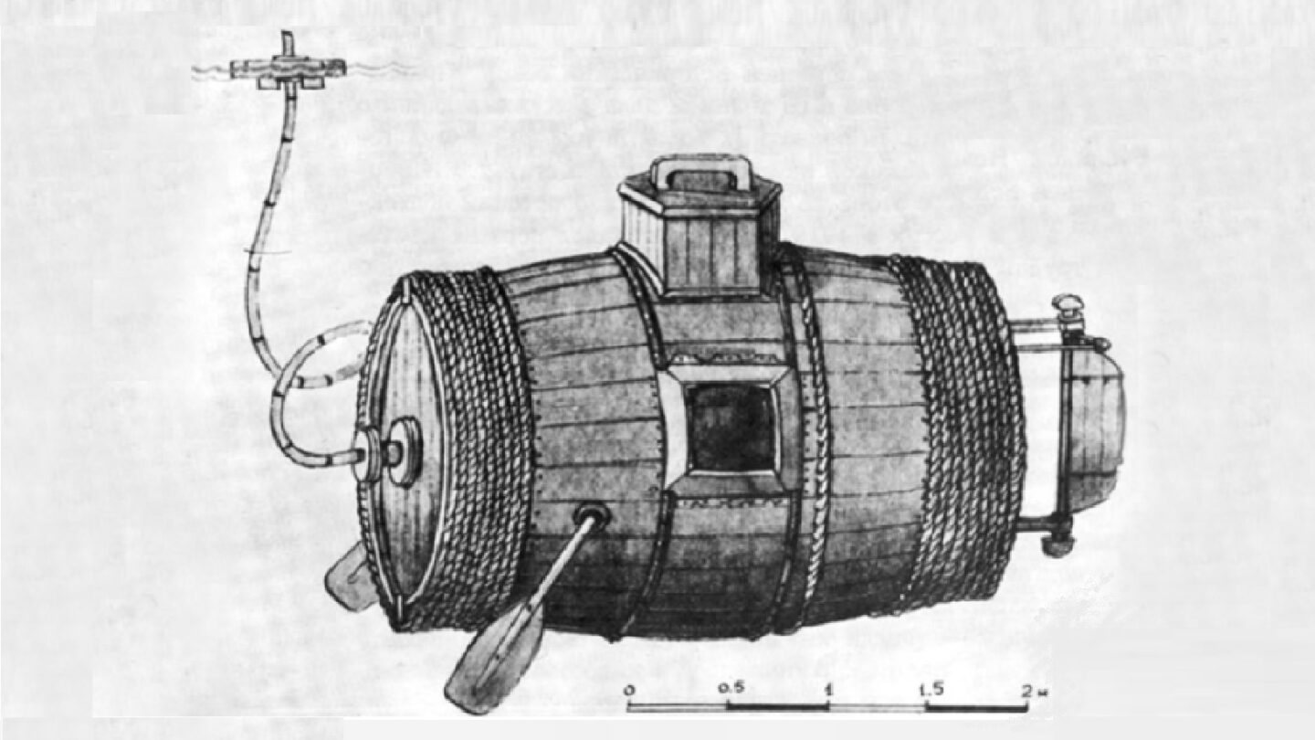 Ponorka Jefima Nikonova z 18. století.