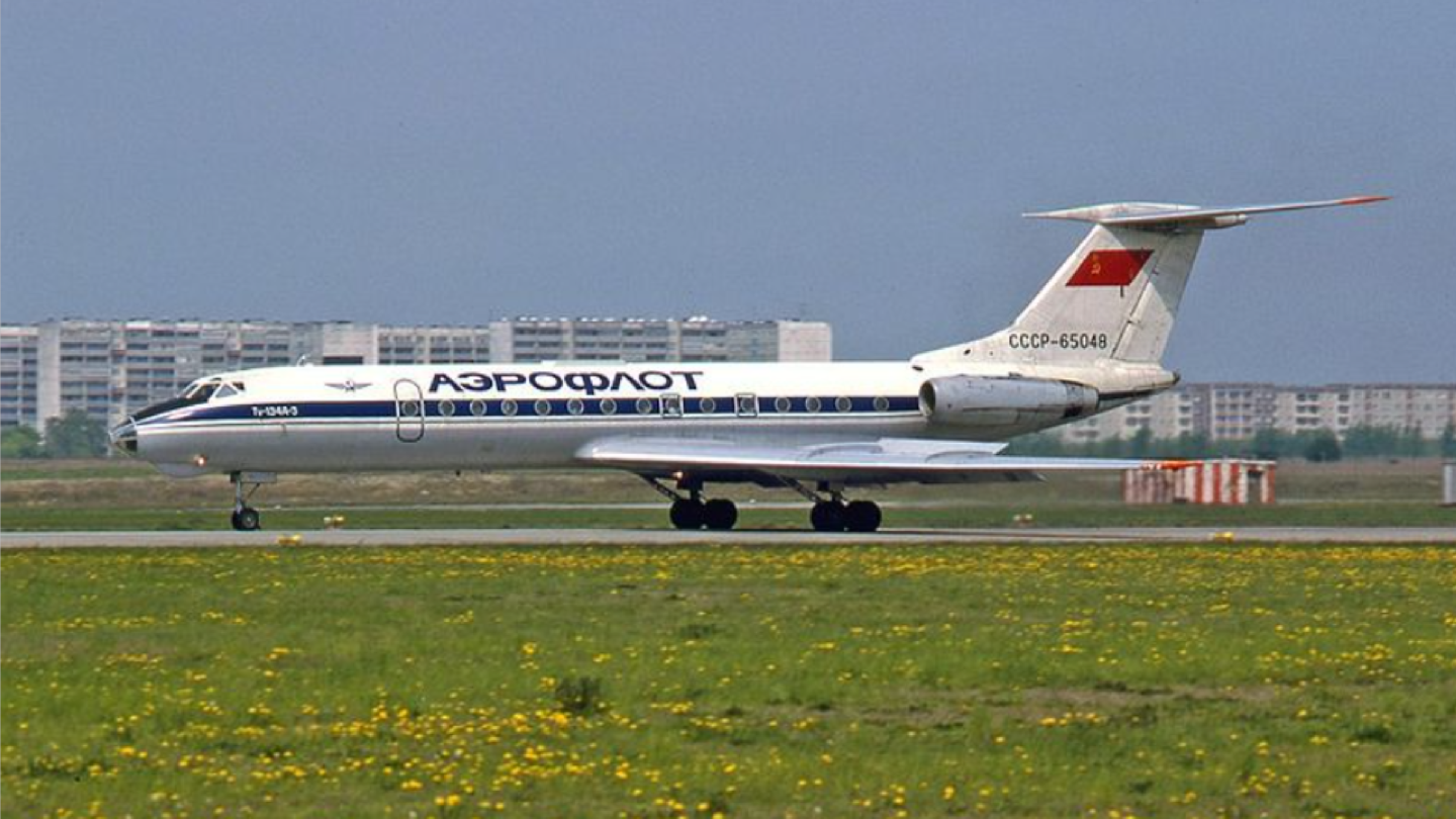 Letadlo TU-134. Ilustrační foto.