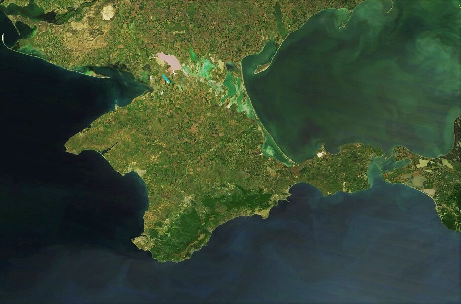 Satelitní snímek Krymského poloostrova
