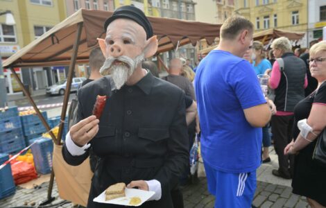 Prasaryk na mítinku SPD v Ústí nad Labem