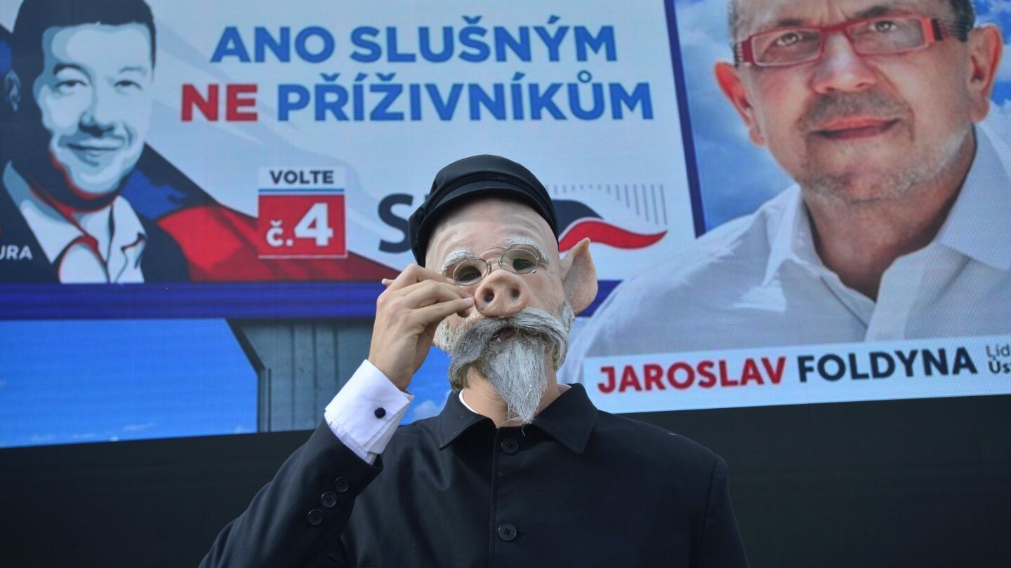 Prasaryk na mítinku SPD v Ústí nad Labem