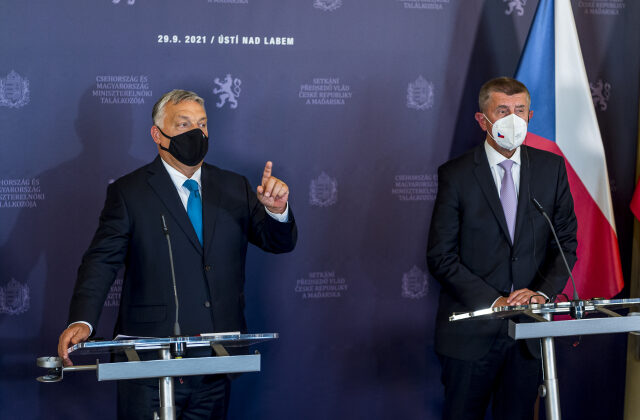 Maďarský premiér Viktor Orbán a český premiér Andrej Babiš (ANO)