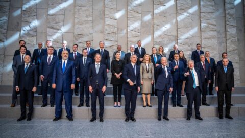 Lídři na summitu NATO v Bruselu