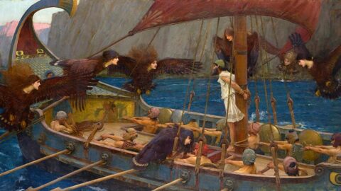 John William Waterhouse, Odysseus a Sirény (olejomalba, 1891)