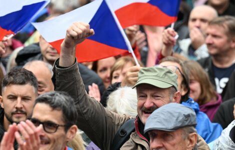 Demonstrace Česká republika na 1. místě na Václavském náměstí v Praze (28. září 2022)