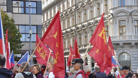 Demonstrace na Václavském náměstí 28. 10. 2022