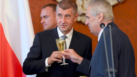 Andrej Babiš (ANO) a Miloš Zeman