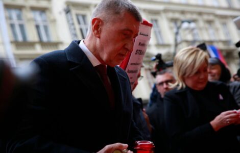 Andrej Babiš na Národní třídě, 17. listopad 2022